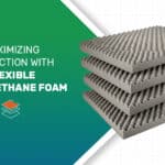 Four sheets of grey convoluted flexible polyurethane foam stacked together, illustrating high-density protective cushioning for industrial and aerospace equipment.
