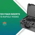 custom foam insert inside a case